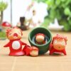 4 Pcs set Kawaii Japan Anime Ponyo on The Cliff Resin Action Figures Gardening Fish Ornament - Ponyo Merch