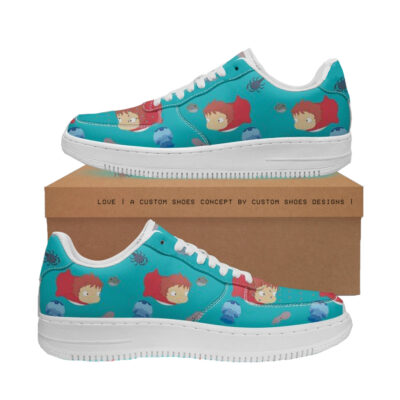 Cute Ponyo In The Sea Air Force Shoes - Ponyo Merch