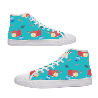 Cute Ponyo In The Sea Converse Shoes - Ponyo Merch
