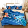 High Quality Bedding Set Anime Ponyo Pattern Comforter Duvet Cover with Pillow Cover Bed Set for 4 - Ponyo Merch