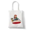 Japan Manga Ponyo Women Canvas Tote Bag Eco Shopping Bag Large Capacity Shoulder Bag For Women 1 - Ponyo Merch