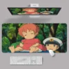 Mouse Pads Ponyo On The Cliff Large Mousepad Hayao Miyazaki Anime 80x30cm XXL Lock Edge Mousepads 1 - Ponyo Merch