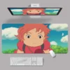 Mouse Pads Ponyo On The Cliff Large Mousepad Hayao Miyazaki Anime 80x30cm XXL Lock Edge Mousepads 12 - Ponyo Merch