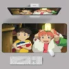 Mouse Pads Ponyo On The Cliff Large Mousepad Hayao Miyazaki Anime 80x30cm XXL Lock Edge Mousepads 4 - Ponyo Merch