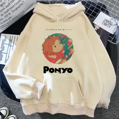 Ponyo hoodies women streetwear Korean style graphic japanese pulls hoddies women Kawaii sweater 8 - Ponyo Merch