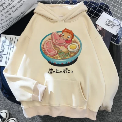 Ponyo hoodies women streetwear Korean style graphic japanese pulls hoddies women Kawaii sweater 9 - Ponyo Merch