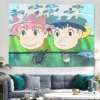 Ponyo on the Cliff Anime Tapestry Wall Hanging Sandy Beach Throw Rug Blanket Camping Travel Mattress 4 - Ponyo Merch