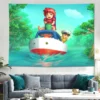 Ponyo on the Cliff Anime Tapestry Wall Hanging Sandy Beach Throw Rug Blanket Camping Travel Mattress 7 - Ponyo Merch