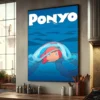 Studio Ghibli Anime Ponyo on The Cliff Posters Waterproof Paper Sticker DIY Coffee House Bar Decor 10 - Ponyo Merch