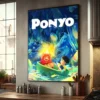 Studio Ghibli Anime Ponyo on The Cliff Posters Waterproof Paper Sticker DIY Coffee House Bar Decor 8 - Ponyo Merch