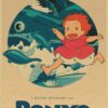 Vintage Posters Ponyo On The Cliff Hayao Miyazaki Poster Home Decor Wall Sticker Retro Decorative Painting 12 - Ponyo Merch