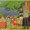 Vintage Posters Ponyo On The Cliff Hayao Miyazaki Poster Home Decor Wall Sticker Retro Decorative Painting 19 - Ponyo Merch