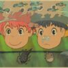 Vintage Posters Ponyo On The Cliff Hayao Miyazaki Poster Home Decor Wall Sticker Retro Decorative Painting 6 - Ponyo Merch