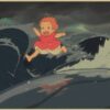 Vintage Posters Ponyo On The Cliff Hayao Miyazaki Poster Home Decor Wall Sticker Retro Decorative Painting 7 - Ponyo Merch