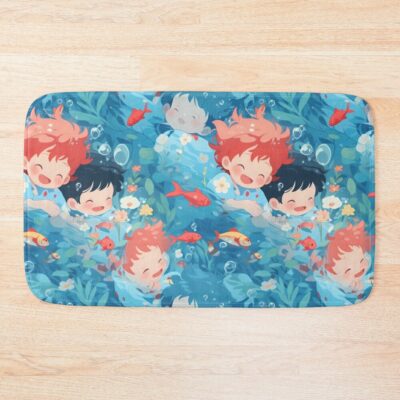 Pattern Inspiration Ponyo On The Cliff Bath Mat